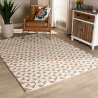 Baxton Studio Adusa-MultiIvory-Rug Baxton Studio Adusa Modern and Contemporary Multi-Colored Hand-Tufted Wool and Cotton Area Rug